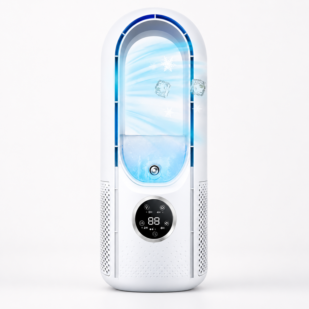 Quiet Bladeless Fan for Portable Air Conditioning and Cooling