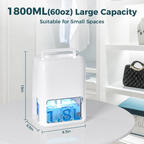 Portable Compact Dehumidifier for Home – Quiet Cooling for Basements