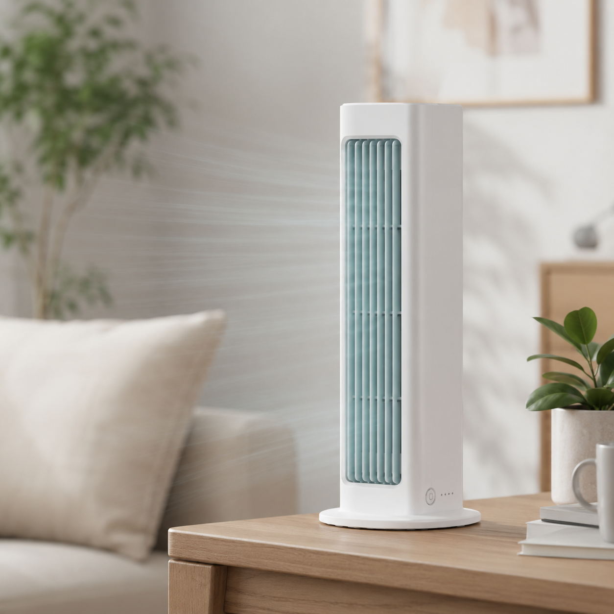Compact Oscillating Tower Fan – Quiet Portable Cooling Device