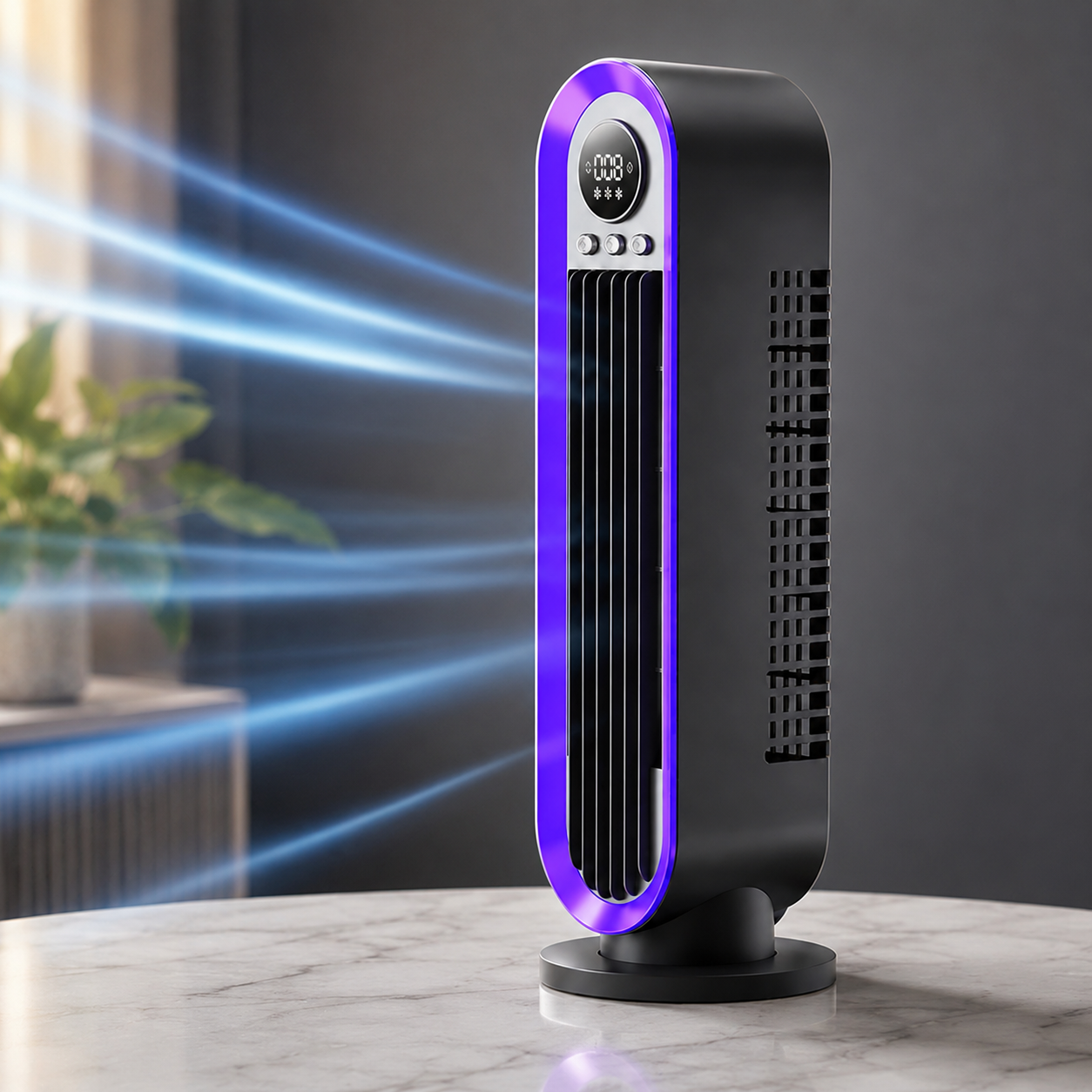Quiet Oscillating Tower Fan – Slim Portable Cooling Fan