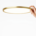 Sleek LED Ceiling Lamp with Warm Copper Finish
