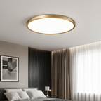 Sleek LED Ceiling Lamp with Warm Copper Finish