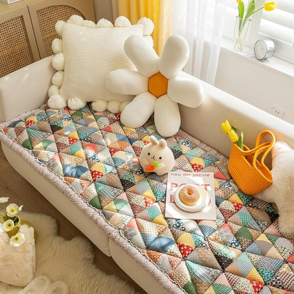 Retro Pastoral Slipcover for Sofa - Non-Slip Style