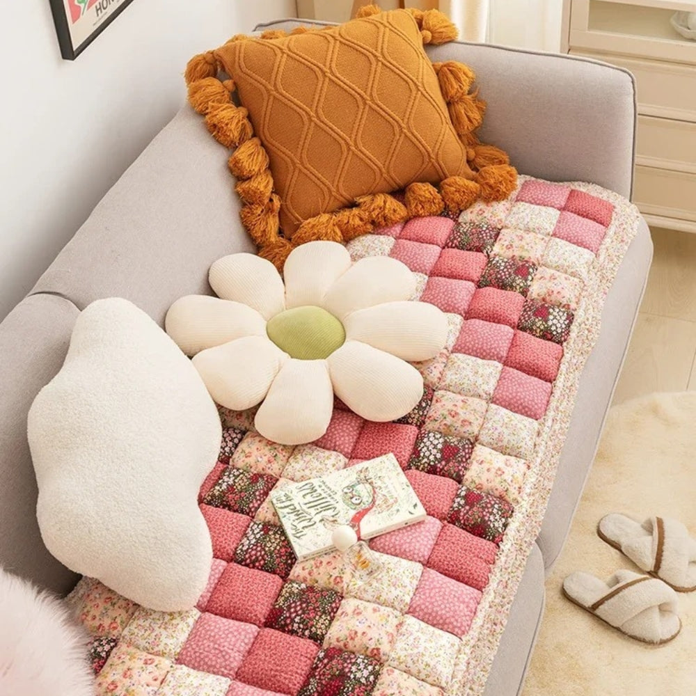 Retro Pastoral Slipcover for Sofa - Non-Slip Style