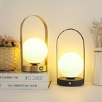 Battery-Powered Touch Control Table Lamp – Chic Cordless Design for Home Use