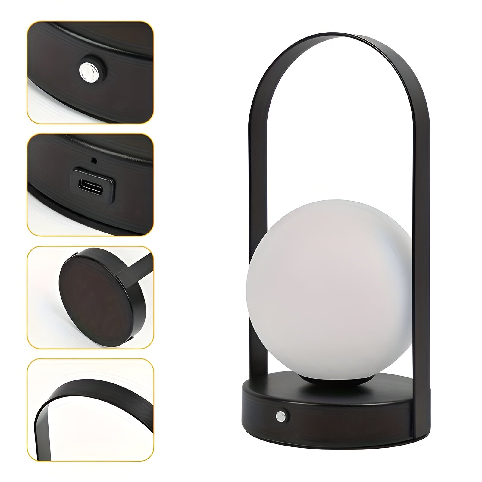 Battery-Powered Touch Control Table Lamp – Chic Cordless Design for Home Use