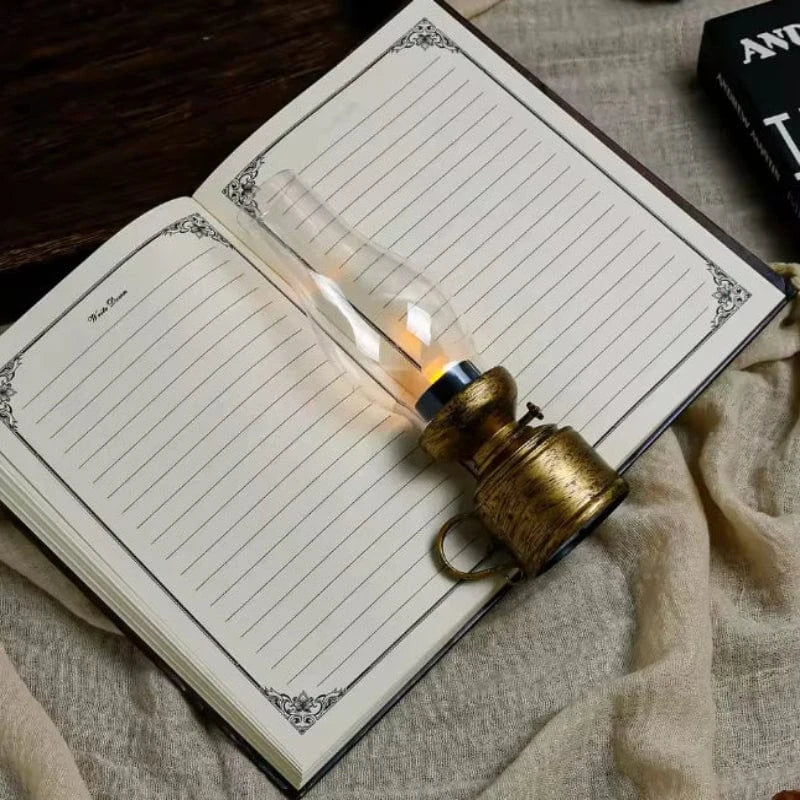 Portable Retro LED Oil Lamp – Warm Lighting for Elegant Home Decor