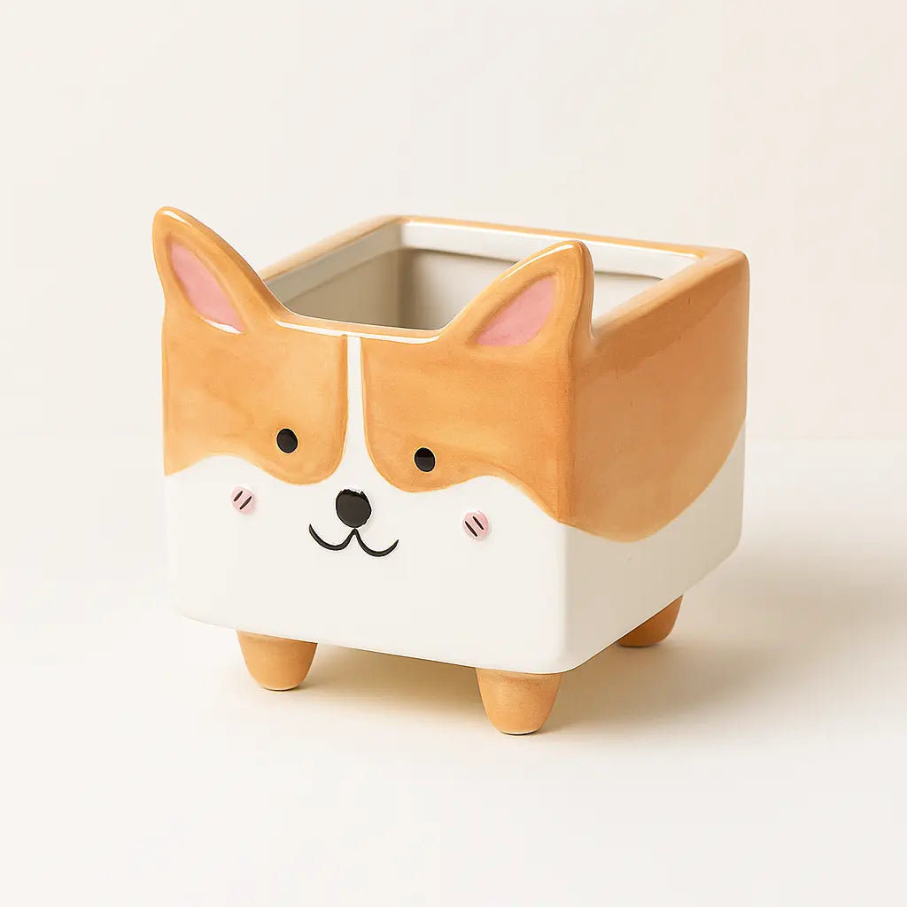 Whimsical Animal-Themed Ceramic Planter for Small Plants