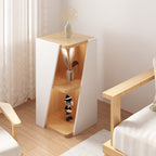 Compact Solid Wood Corner Bookshelf - Minimalist Design for Home Office