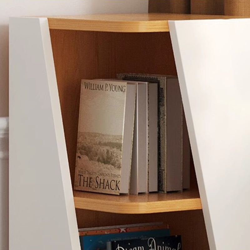Compact Solid Wood Corner Bookshelf - Minimalist Design for Home Office