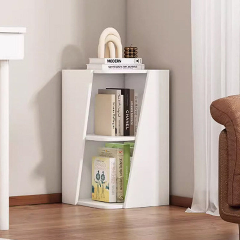 Compact Solid Wood Corner Bookshelf - Minimalist Design for Home Office