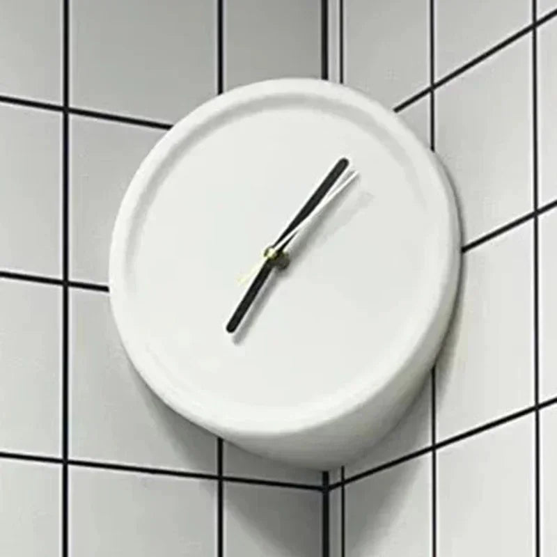 Chic Orange Corner Wall Clock for Modern Homes