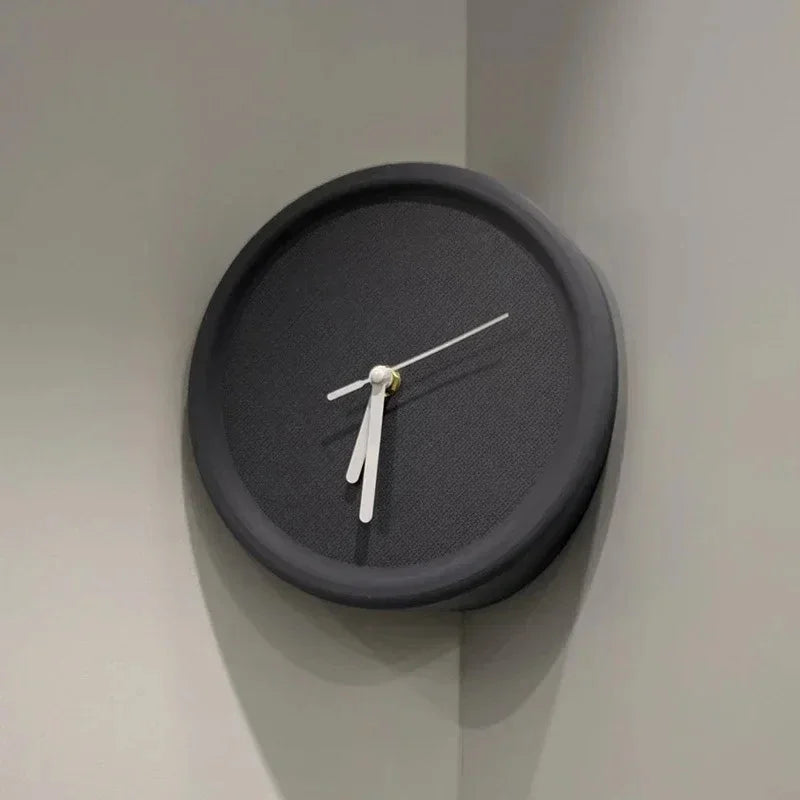 Chic Orange Corner Wall Clock for Modern Homes