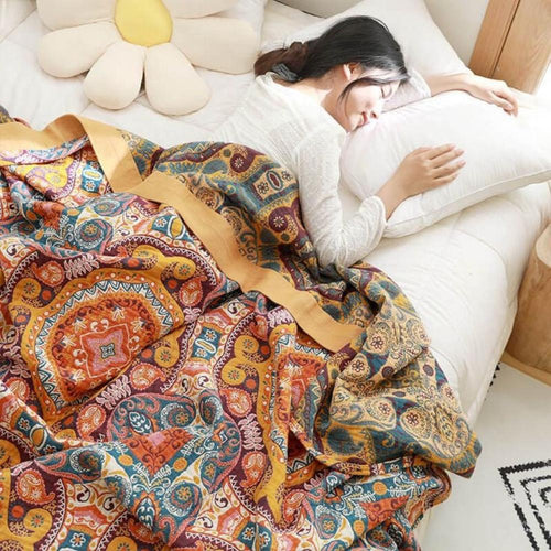 Breathable Reversible Blanket for Comfortable Cooling Sleep