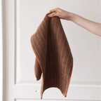 Vintage-Inspired Cotton Bath Towel with Stripes