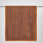 Vintage-Inspired Cotton Bath Towel with Stripes