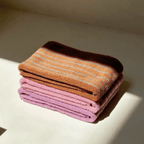 Vintage-Inspired Cotton Bath Towel with Stripes