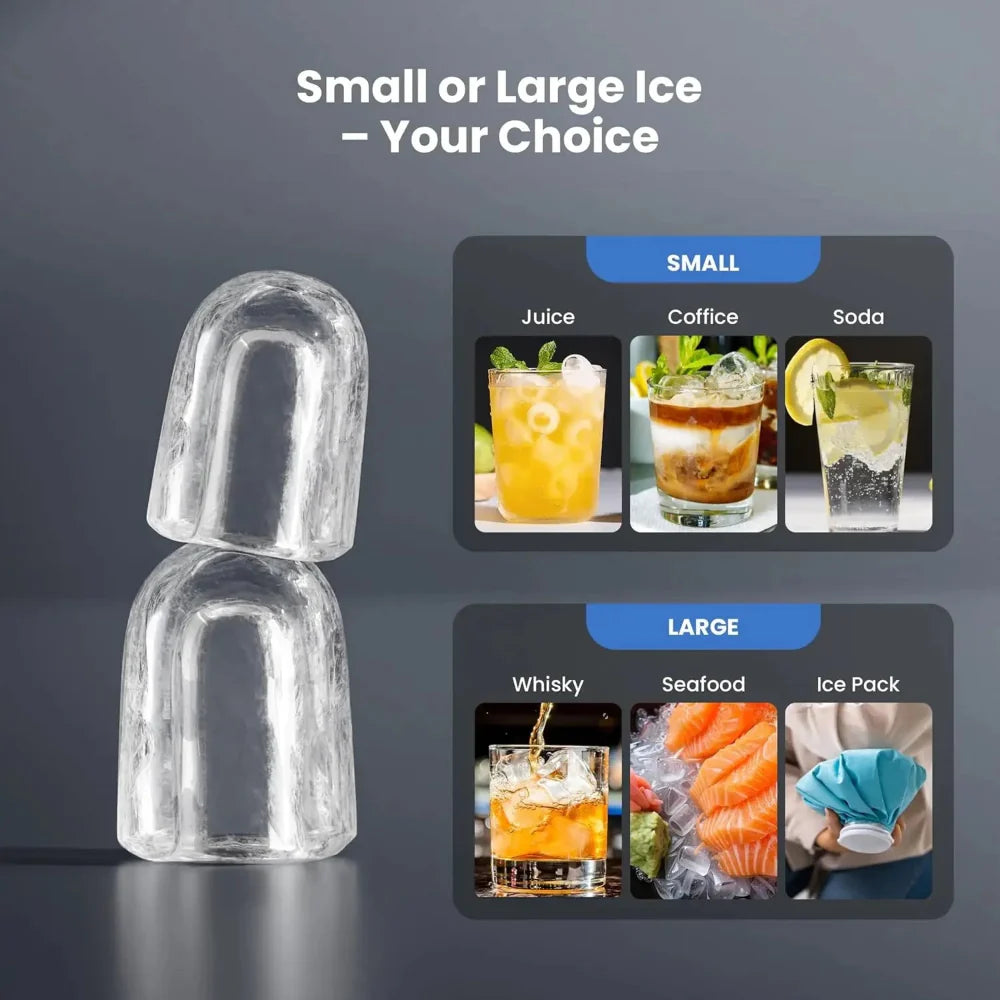 Compact Portable Ice Maker for Countertop Use