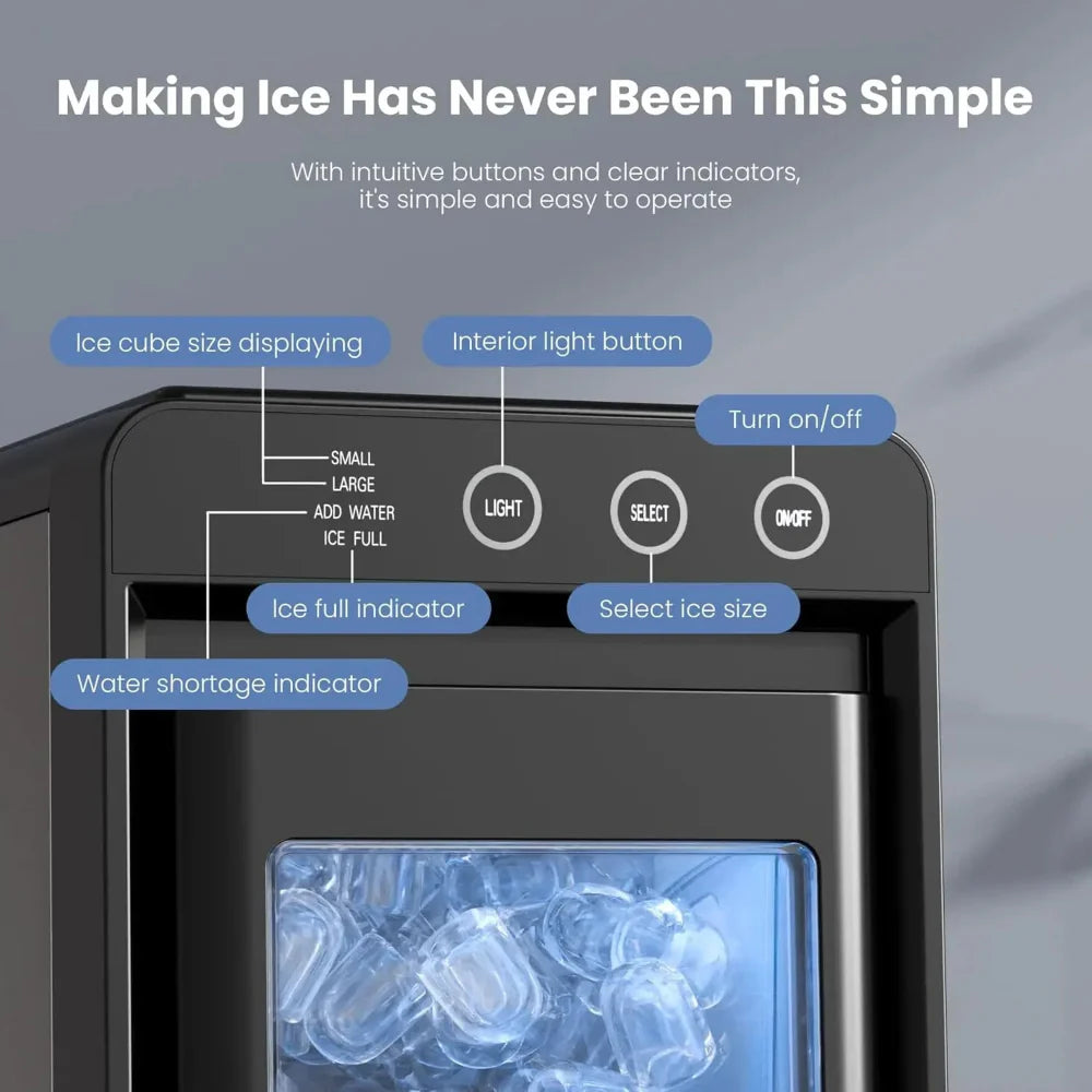 Compact Portable Ice Maker for Countertop Use