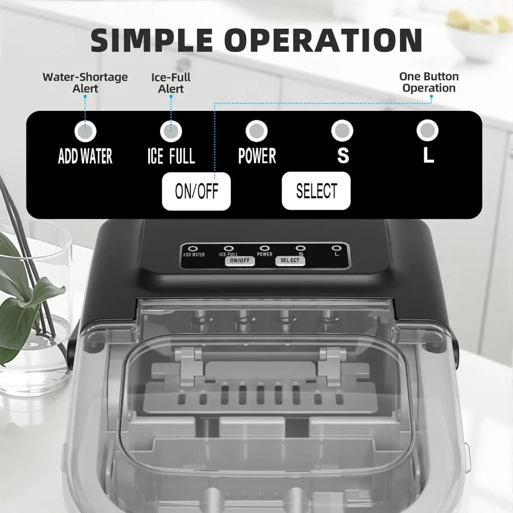Compact Portable Ice Machine for Quick Ice Production