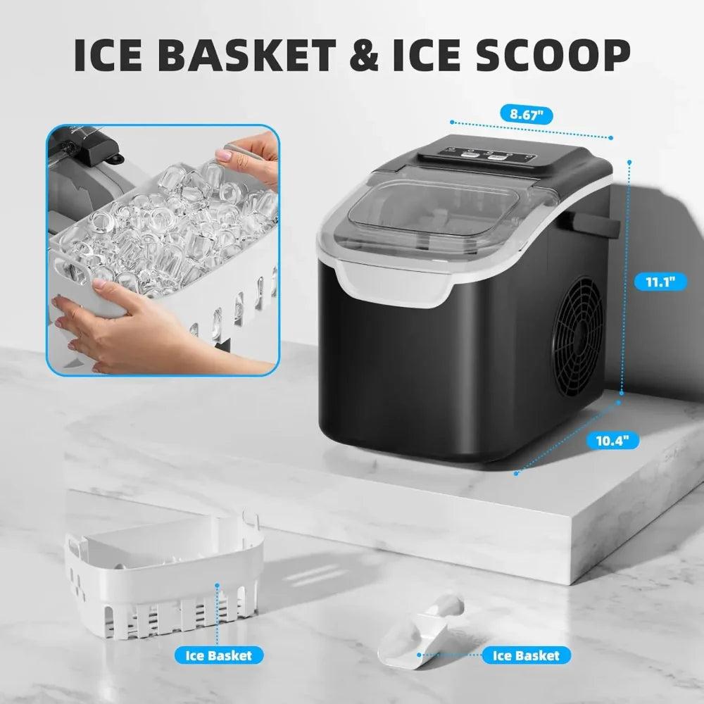 Compact Portable Ice Machine for Quick Ice Production