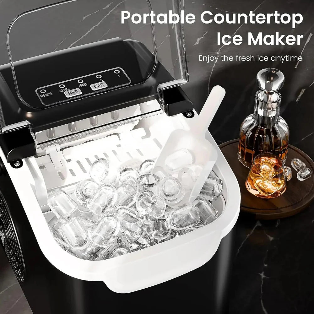 Portable Countertop Ice Maker for Compact Kitchen - Nugget Style