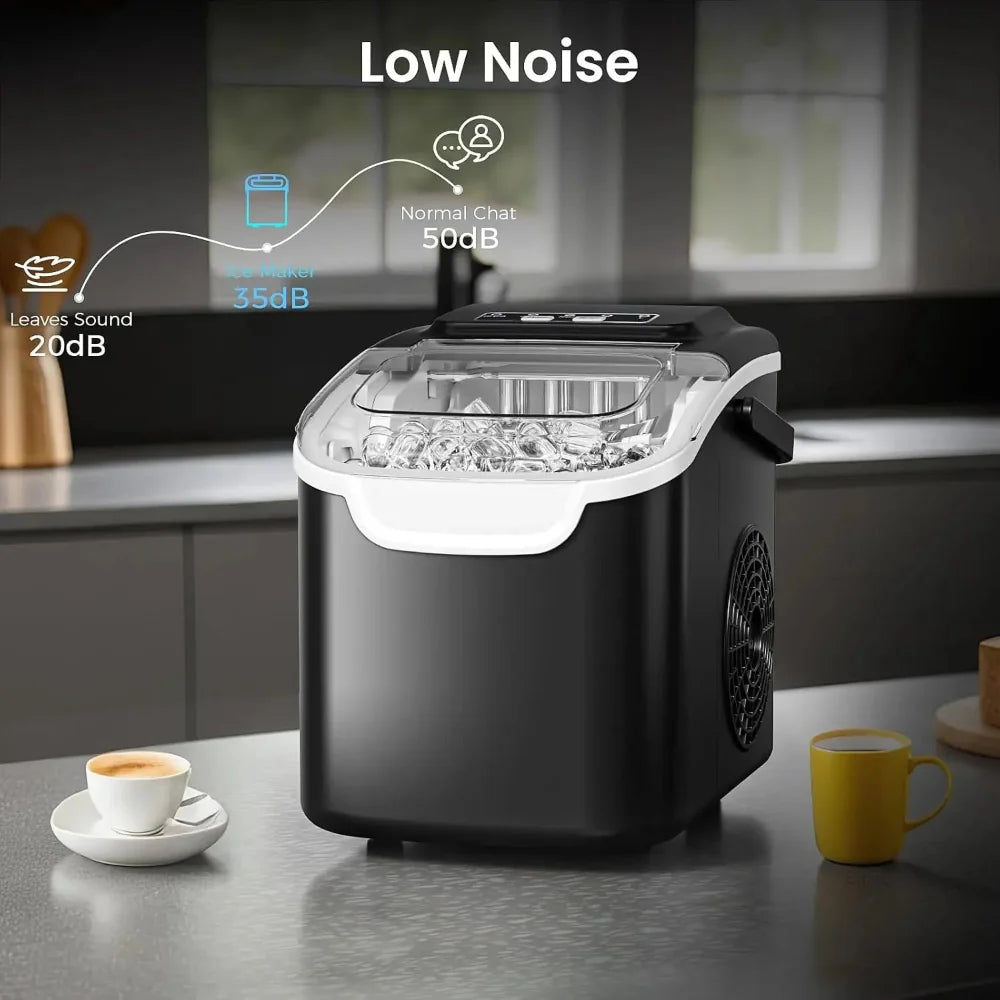 Portable Countertop Ice Maker for Compact Kitchen - Nugget Style