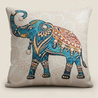 Exotic Elephant Artistry Linen Pillow Covers