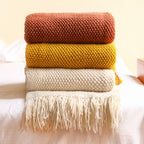 Chic Acrylic Fringe Blanket for Cozy Comfort