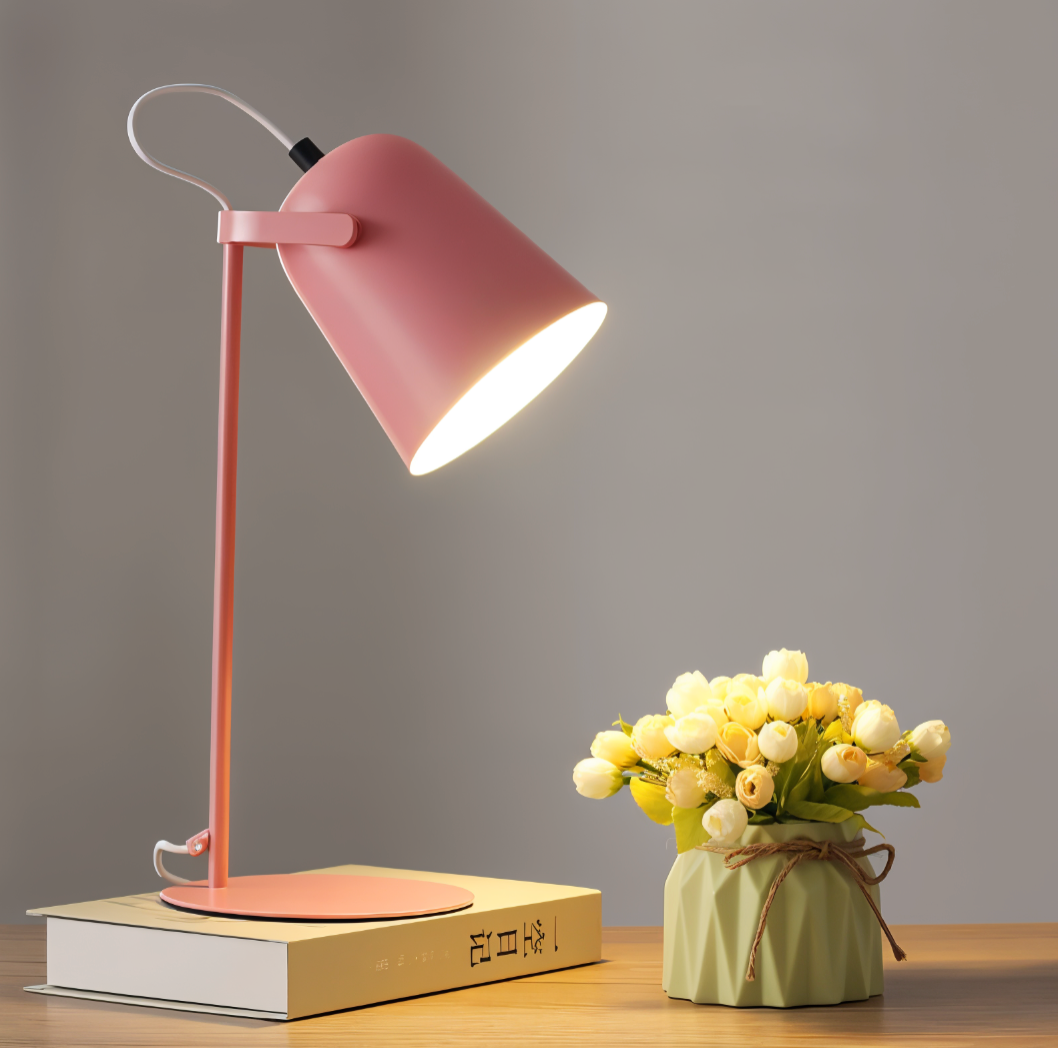 Versatile Iron Reading Lamp with Adjustable Shade