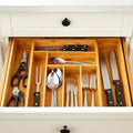 Elegant Bamboo Drawer Organizer for Utensils