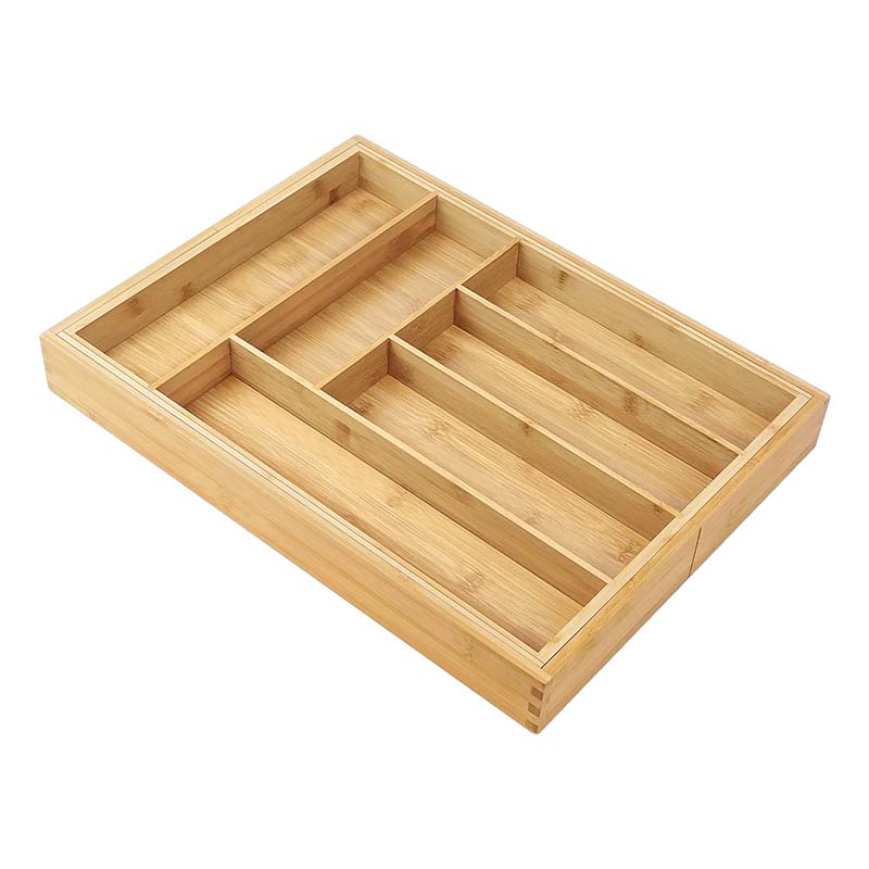 Elegant Bamboo Drawer Organizer for Utensils