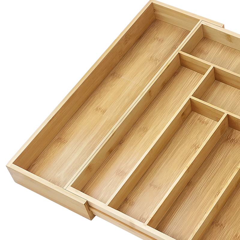 Elegant Bamboo Drawer Organizer for Utensils