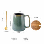 Serene Sip Ceramic Mug with Lid for Ultimate Comfort