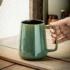 Serene Sip Ceramic Mug with Lid for Ultimate Comfort