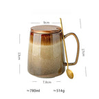 Serene Sip Ceramic Mug with Lid for Ultimate Comfort