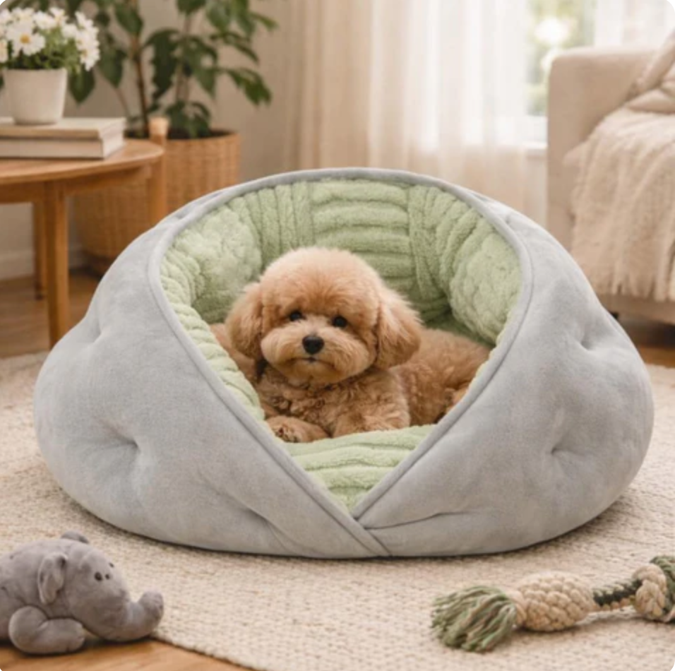 Plush Nesting Bed for Small Pets
