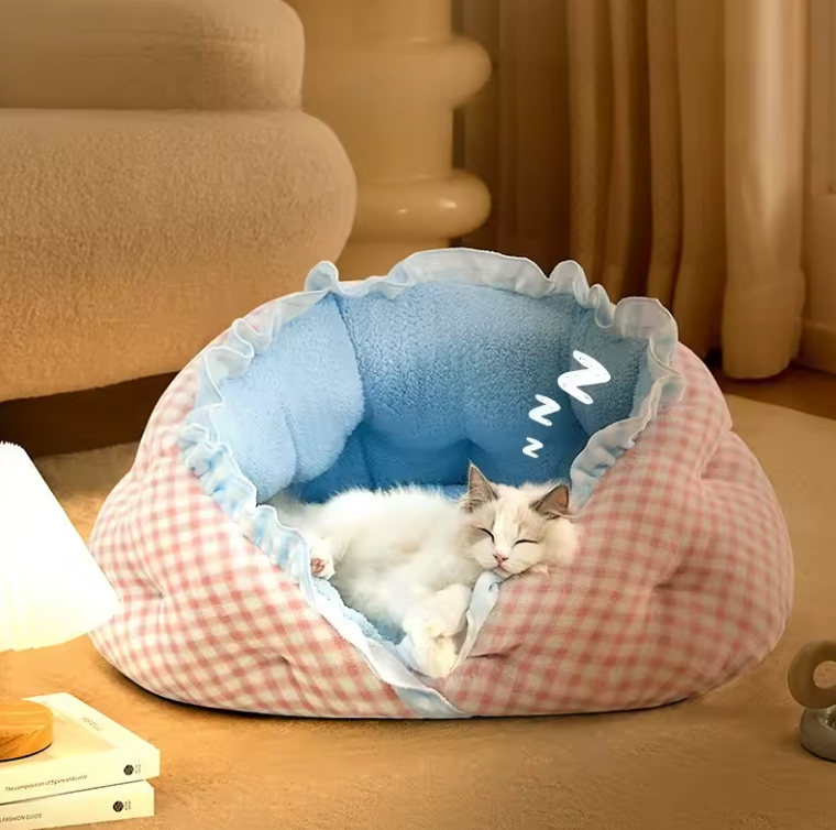 Plush Nesting Bed for Small Pets