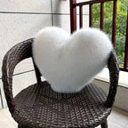 Plush Heart-Shaped Decorative Pillow