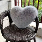 Plush Heart-Shaped Decorative Pillow