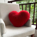 Plush Heart-Shaped Decorative Pillow