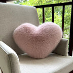 Plush Heart-Shaped Decorative Pillow