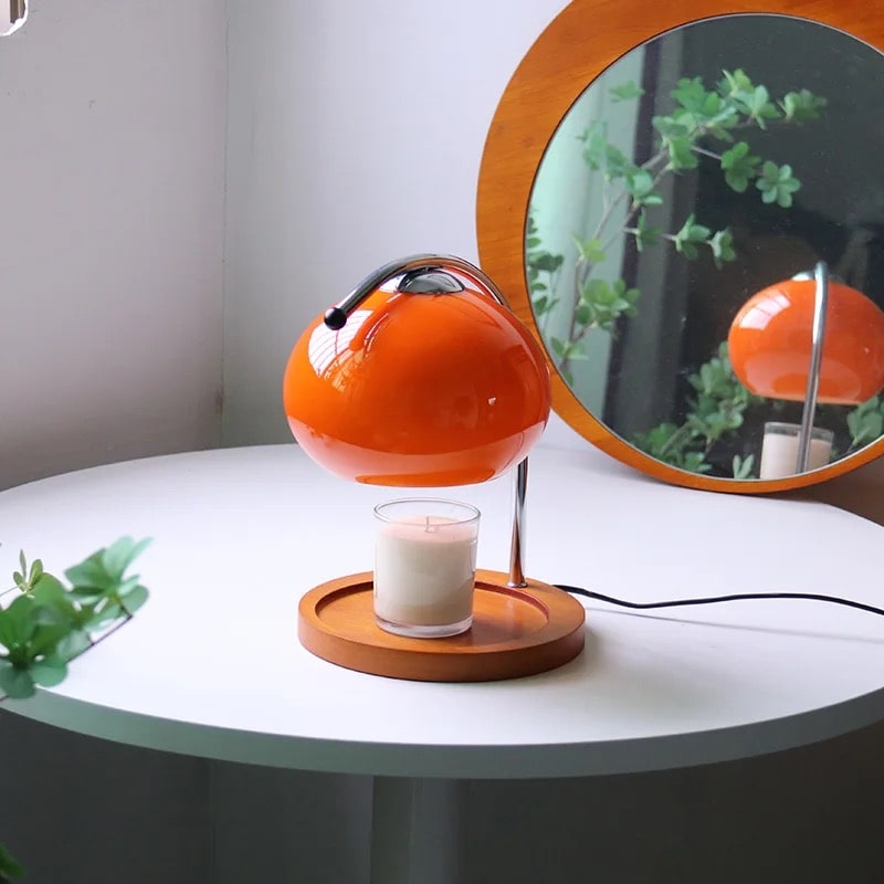 Elegant Glass Wellness Lamp with Candle Warmer