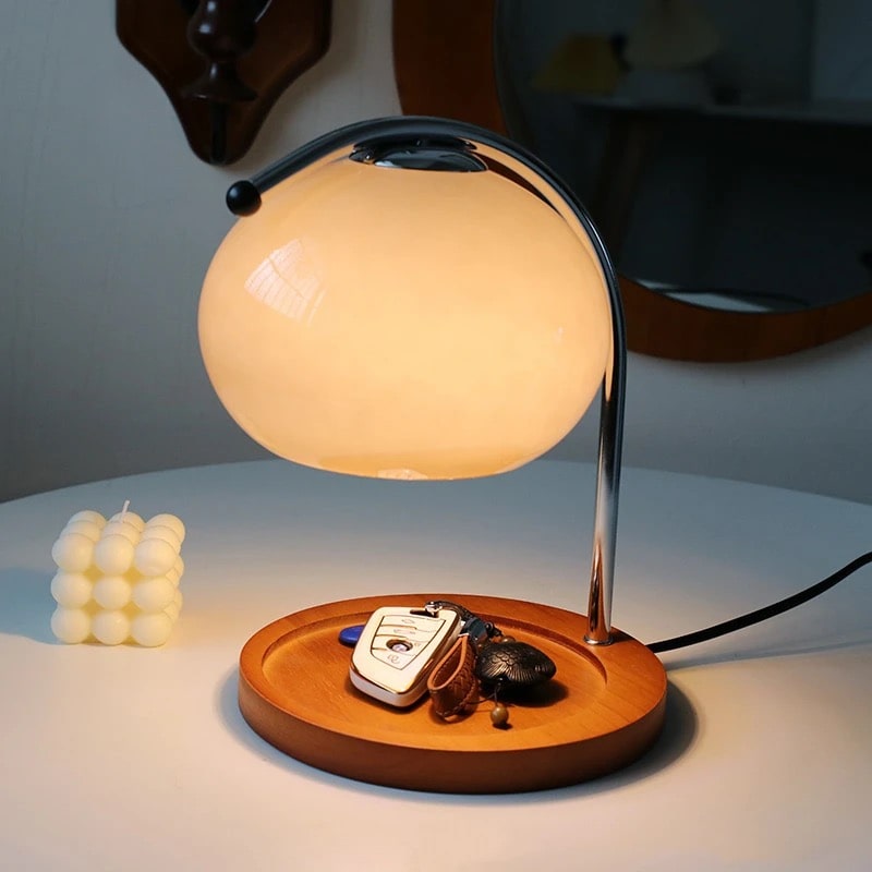 Elegant Glass Wellness Lamp with Candle Warmer