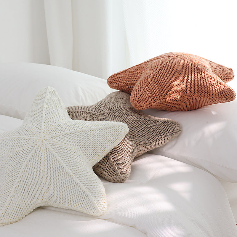 Charming Coastal Starfish Accent Pillow