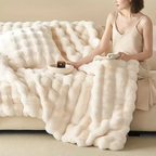 Soft and Warm Plaid Blanket with Sleeves – Ideal for Sofa and Bed