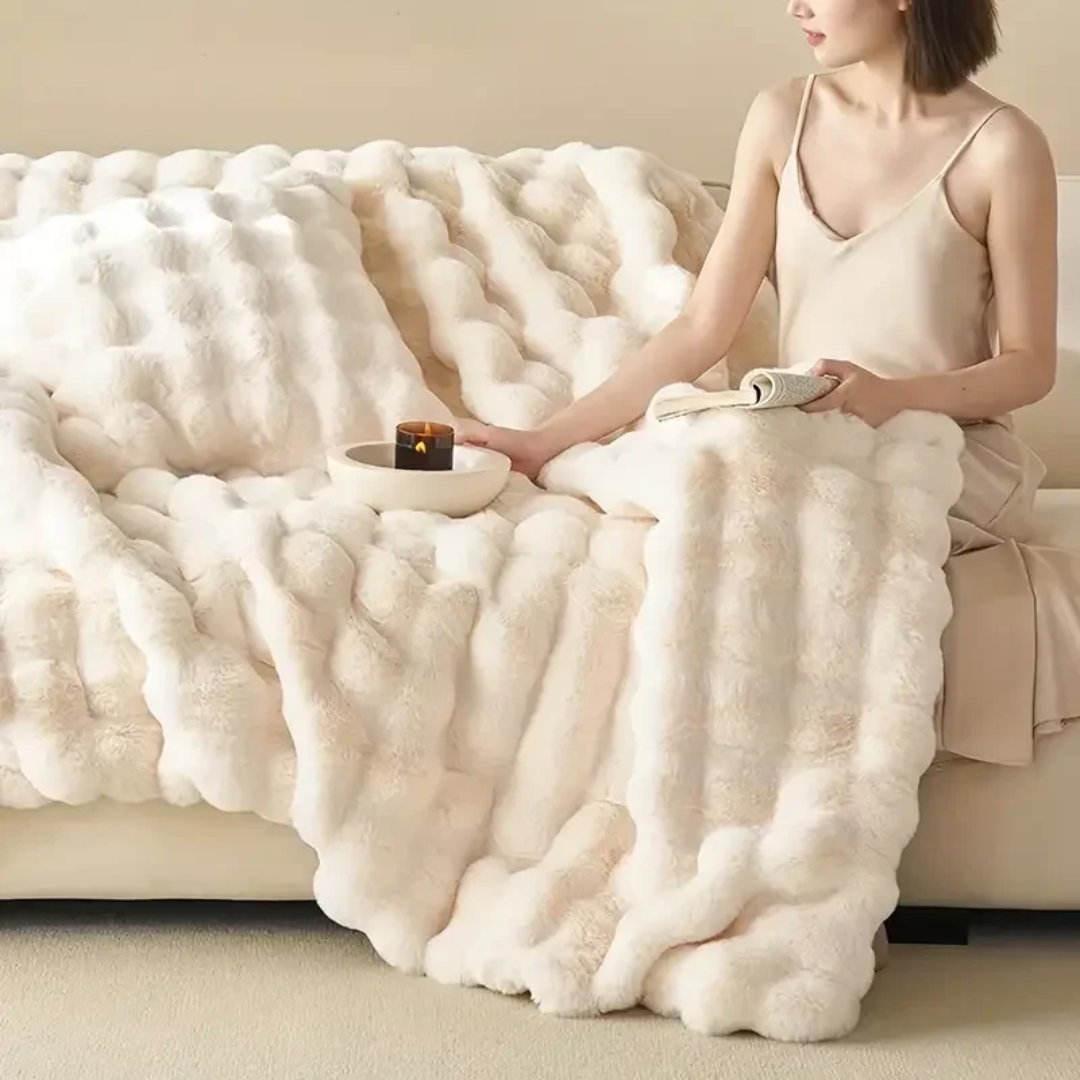 Soft and Warm Plaid Blanket with Sleeves – Ideal for Sofa and Bed
