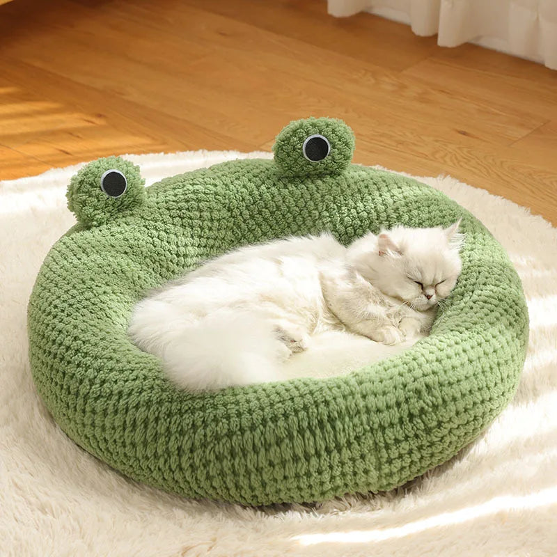 Charming Plush Frog Retreat for Your Pet