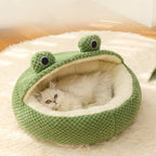 Charming Plush Frog Retreat for Your Pet