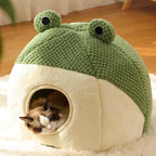 Charming Plush Frog Retreat for Your Pet
